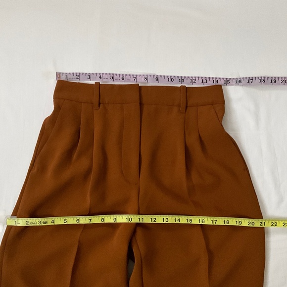 NWOT ARITZIA Wilfred Effortless Wide Leg Pants Size 6 Tall Rust - Picture 7 of 10